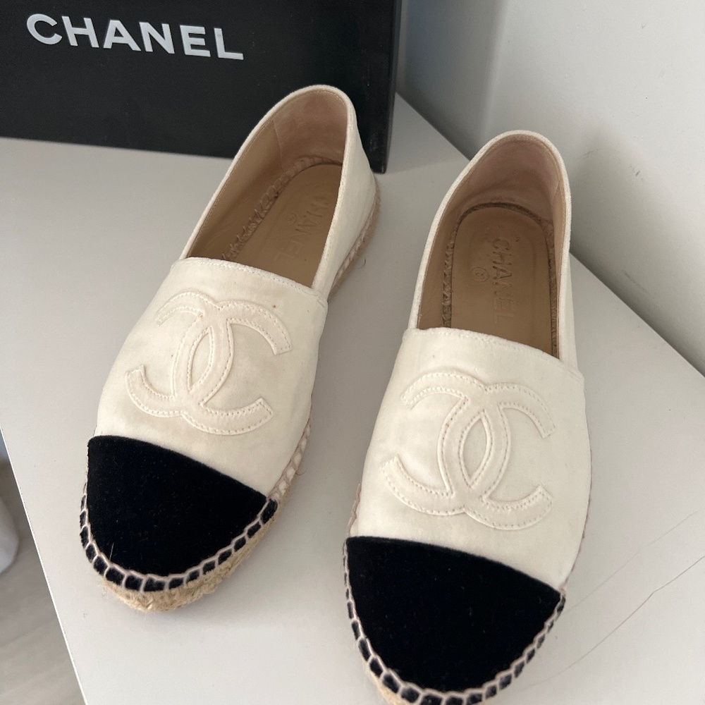Chanel Velvet Espadrilles